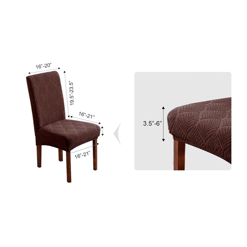 T-Cushion Dining Chair Slipcover, Brown