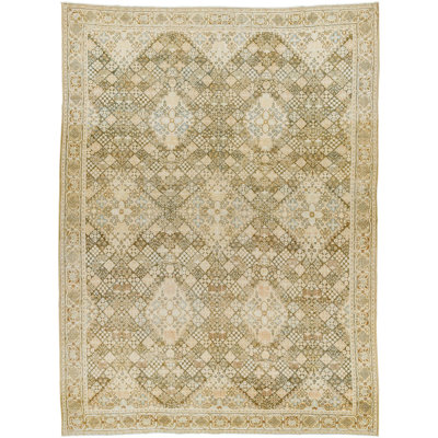 Antique One of a Kind One-of-a-Kind 9'8" x 13' Hand Knotted Area Rug