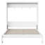 Lit escamotable gain de place, format standard, avec armoire intégrée, cadre et sommier en bois, sans sommier tapissier, blanc.-1921028510-1921028504