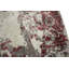 Tapis rond rond en laine tissé à la main en rouge / blanc