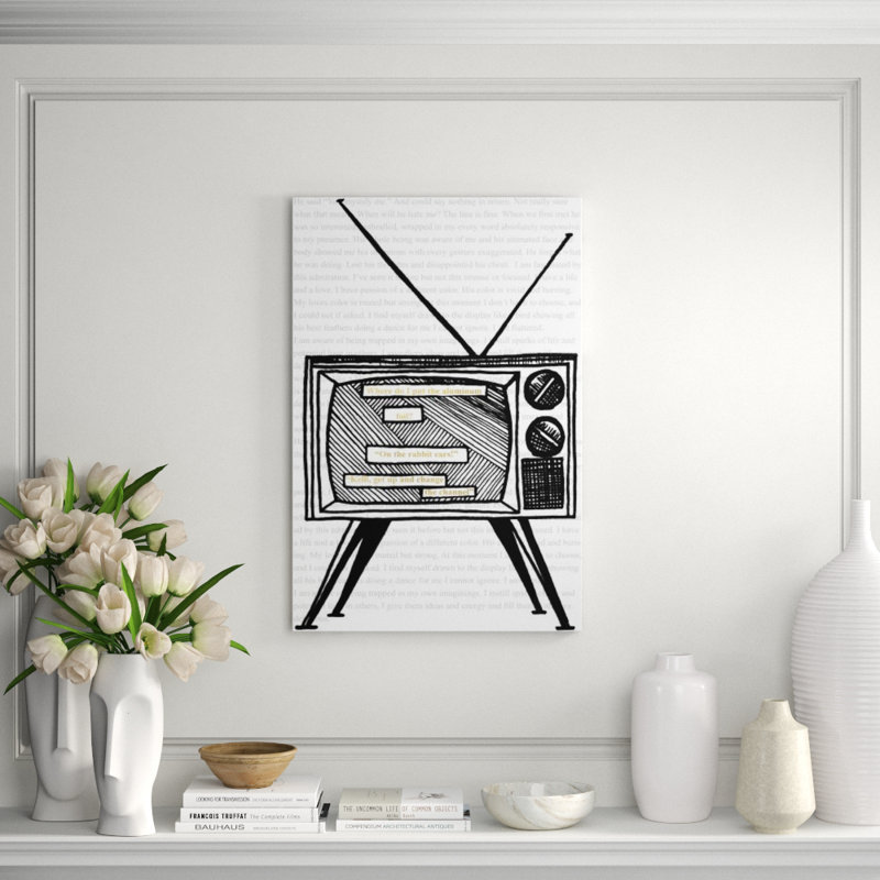 Tune In Print by Kelli Ellis, Gilded Gold, 45" H x 30" W x 1.5" D