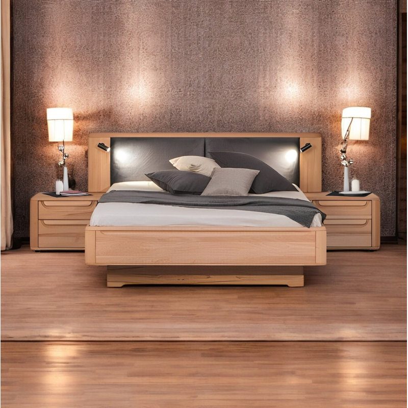  Ensemble de chambre à coucher à très grand lit 3 pièces