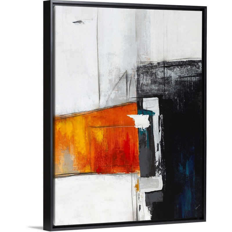 Reproduction d'art sur toile, Cadre flottant noir, H 18 po x l 14 po x P 1,75 po