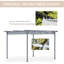 Pergola rétractable grise 11,5 pi x 11,5 pi, cadre UV en acier pour barbecue de jardin