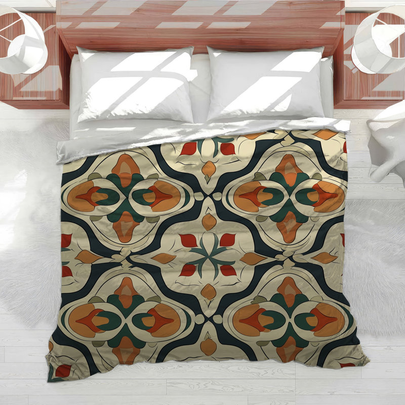 Ornate Pattern Bedding Abstract Comforter Southwestern, Queen Comforter