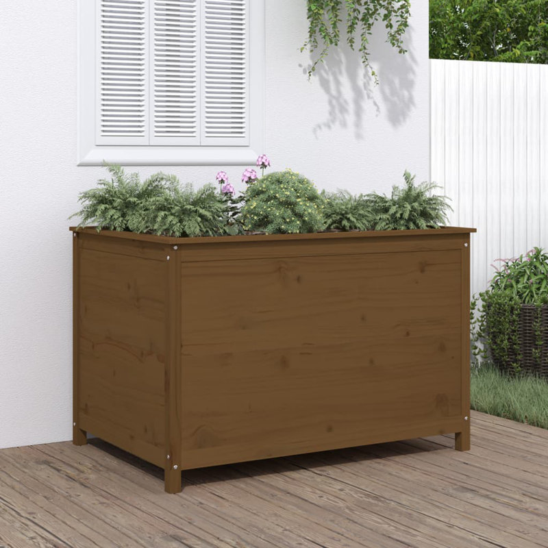 Derosier Wood Raised Garden Bed, White, 78cm H x 119.5cm W x 82.5cm D