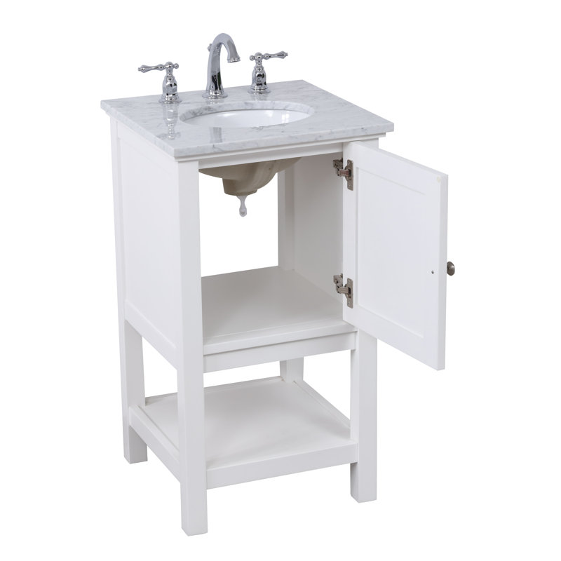Ensemble de meuble-lavabo simple 19 po Narron, blanc
