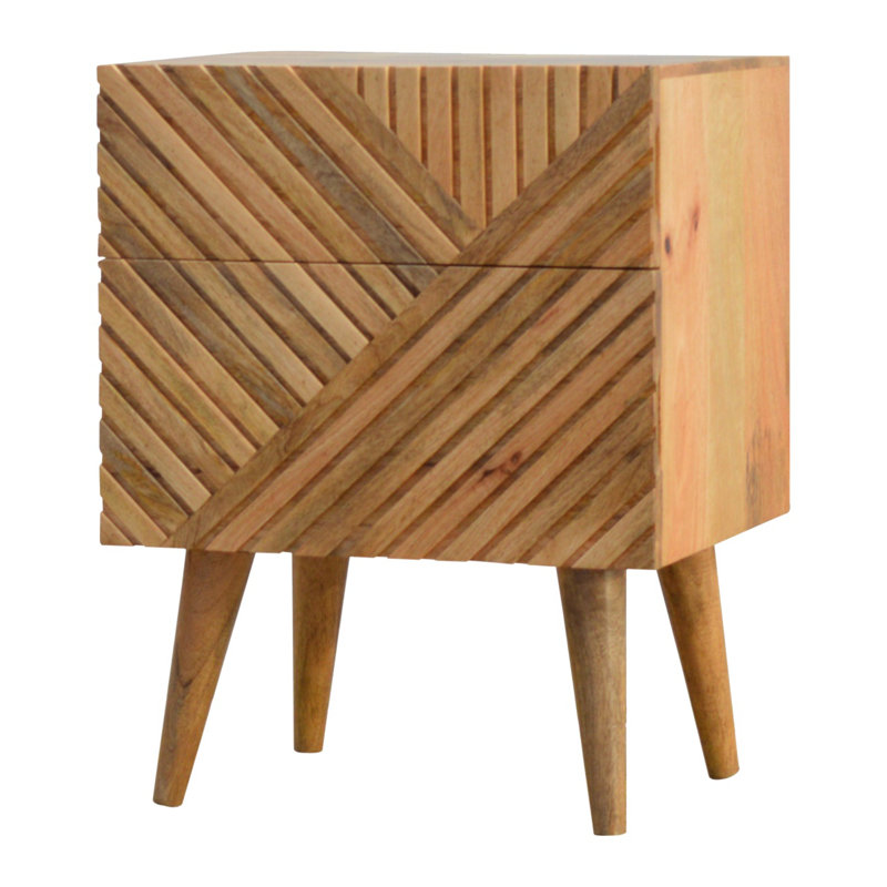 Carmelita 45cm W Solid Wood Bedside Table