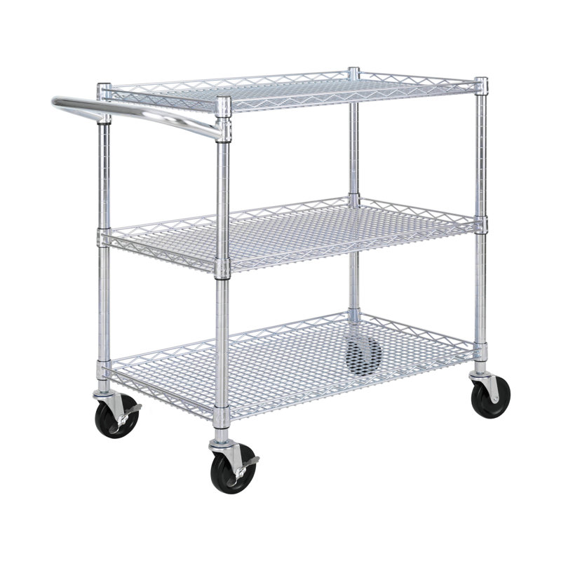 UltraZinc 3-Tier Heavy-Duty Rolling Utility Cart