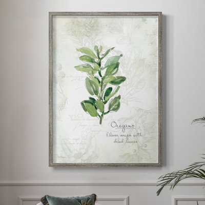 Fresh Oregano Framed Print - Solid Wood