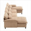 Canapés modulaires | Chaise longue moderne modulaire en U en forme de U à 4 places pour le salon | Brun clair brun clair | Polyester-1260407077