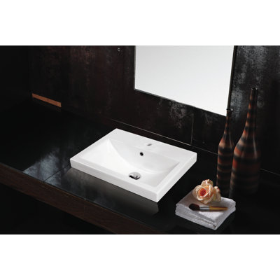 Lavabo encastré en porcelaine Spring