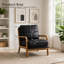 Chaise d'appoint rembourrée en bois massif-981250965