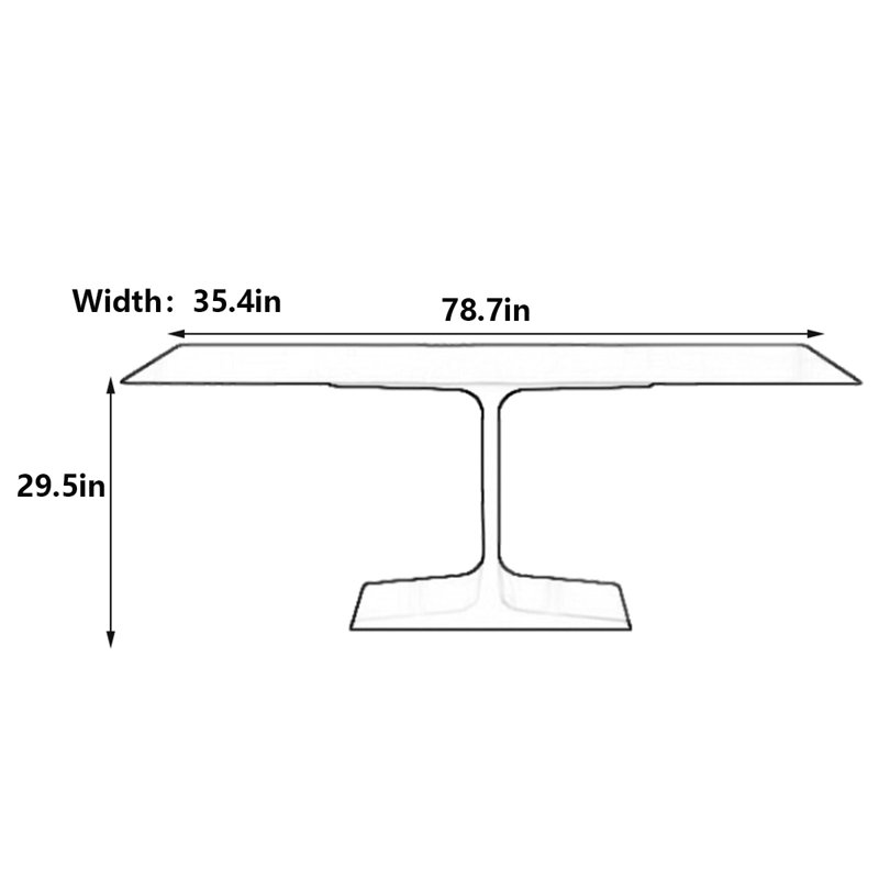 Sliffe, H 29,5 po x L 78,7 po x l 35,4 po