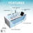67" LED Control Panel Whirlpool Water Jetted & Air Bubble Freestanding Heated Soaking Bathtub
