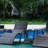 Outdoor Lounger Pool Lounge Beach Patio Outdoor Chaise Lounge Set with Table