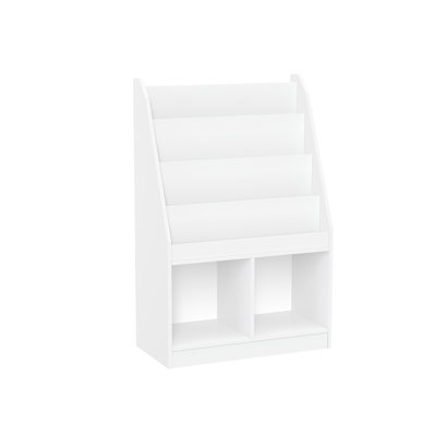 RiverRidge Kids Bookshelf and Toy Storage Organizer with 4 Bookracks and 2 Cubbies for Playroom, Nursery, and Reading Nook by RiverRidge Home