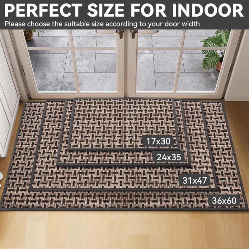 Tapis d'entrée 24 x 35, résistant à la saleté et absorbant