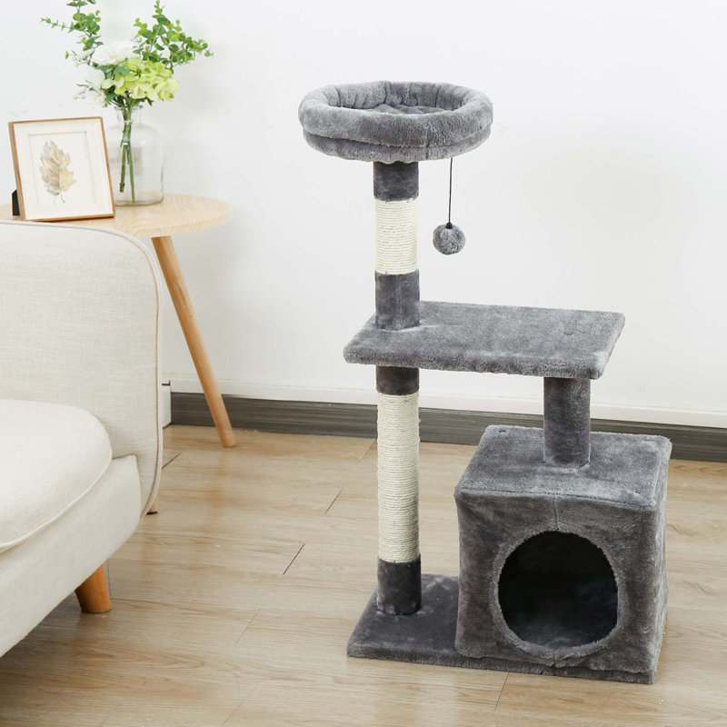 Arbre à chat pour animaux de compagnie, Gris