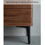 Table de chevet à double tiroir en noyer noir de style minimaliste moderne
