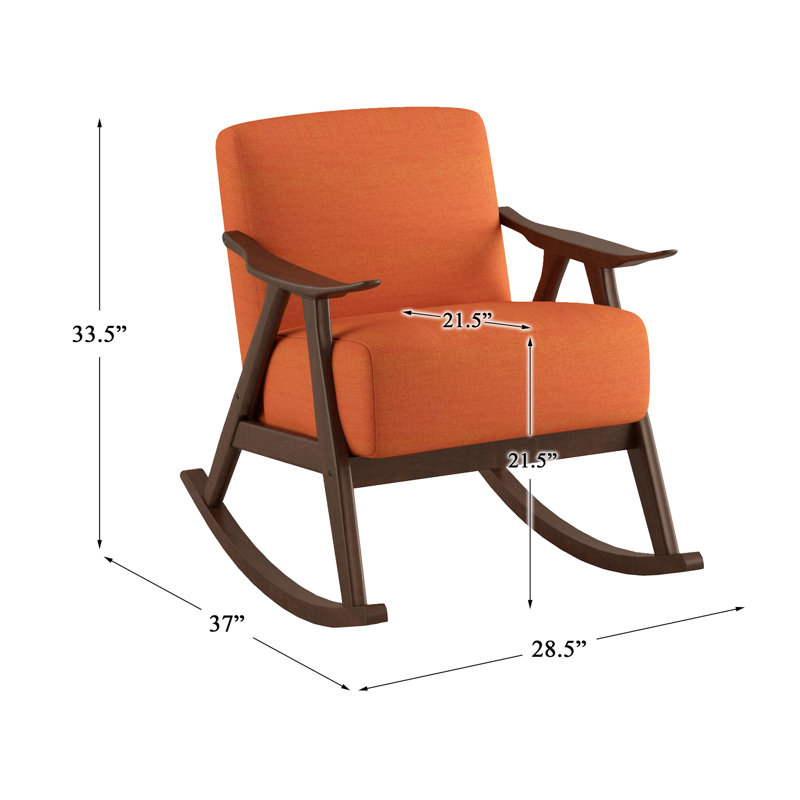 Chaise berçante Currelly, 100% polyester orange