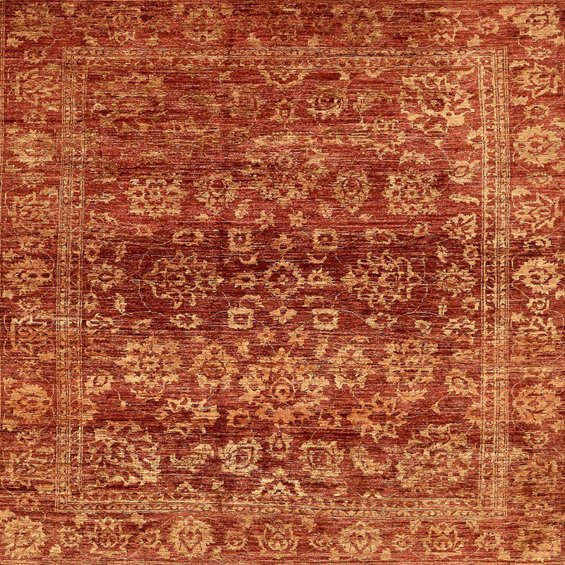 Abstract Indoor Rug, Square 6'