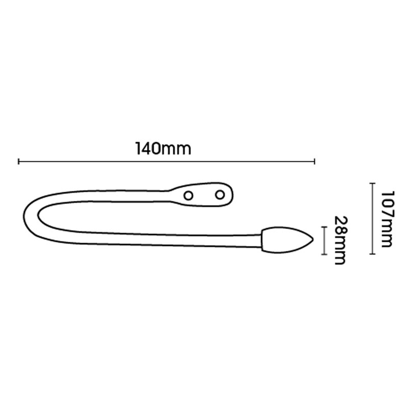 Curtain Holdback, 0.28cm H x 14cm W x 10.7cm D, Stainless Steel