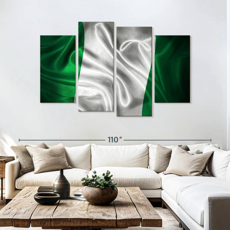 Borges Vignette Nigeria Flag, 54" H x 84" W
