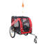 Remorque pliable pour vélo pour petits chiens de taille moyenne, rouge et noir