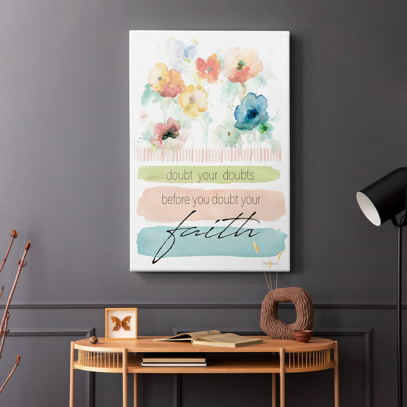 Doute vos doutes - Cavas enveloppés de galerie, H 48 po x l 32 po