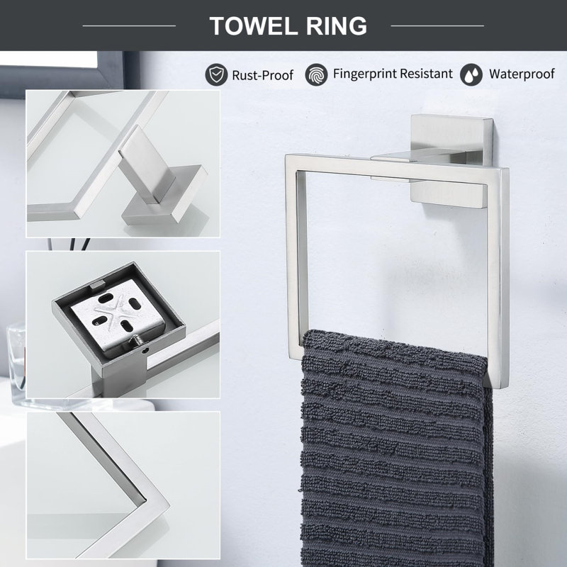 Brushed Nickel 5-Piece Bathroom Hardware Set