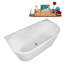 Baignoire autoportante et plateau 58,5 "avec drain interne Streamline-101698013