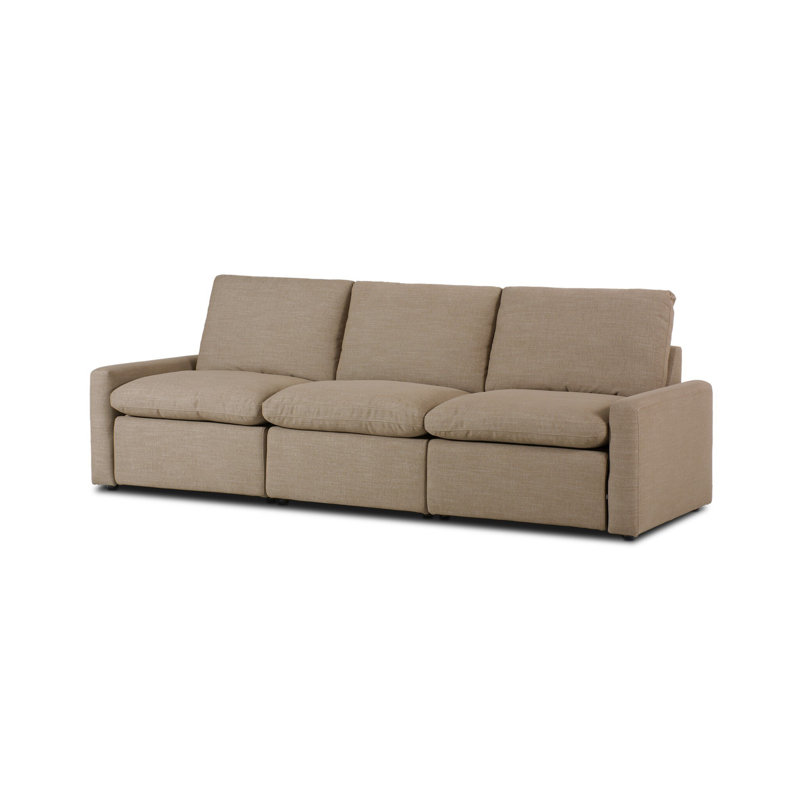 Tillery 111" Upholstered Power Reclining Sofa, Nomad Taupe Crypton Performance Weave