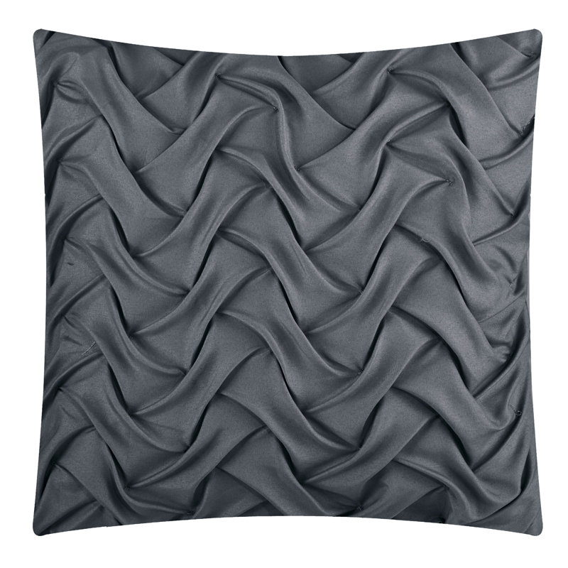 Piercen Microfiber 7 Piece Comforter Set, Cal. King Comforter + 6 Additional Pieces, Gray