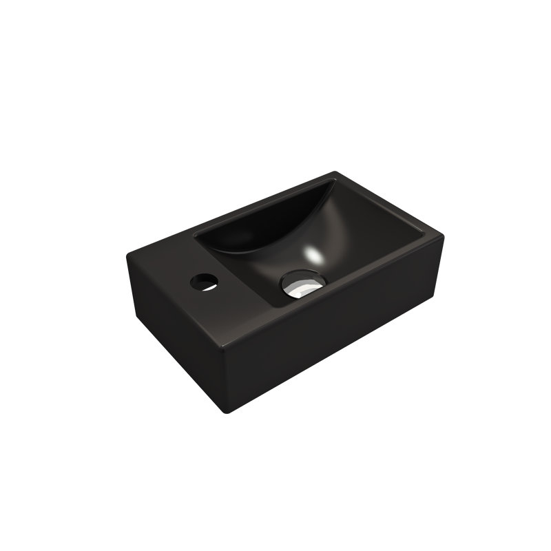 Milano 14.57'' L Bathroom Sink, Matte Black