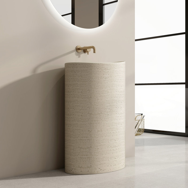 Lavabo de salle de bain sur pied 22 po