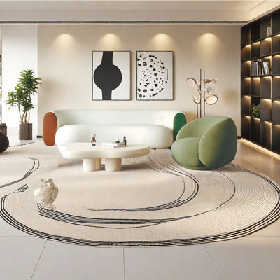 Creative curved small apartment sofa