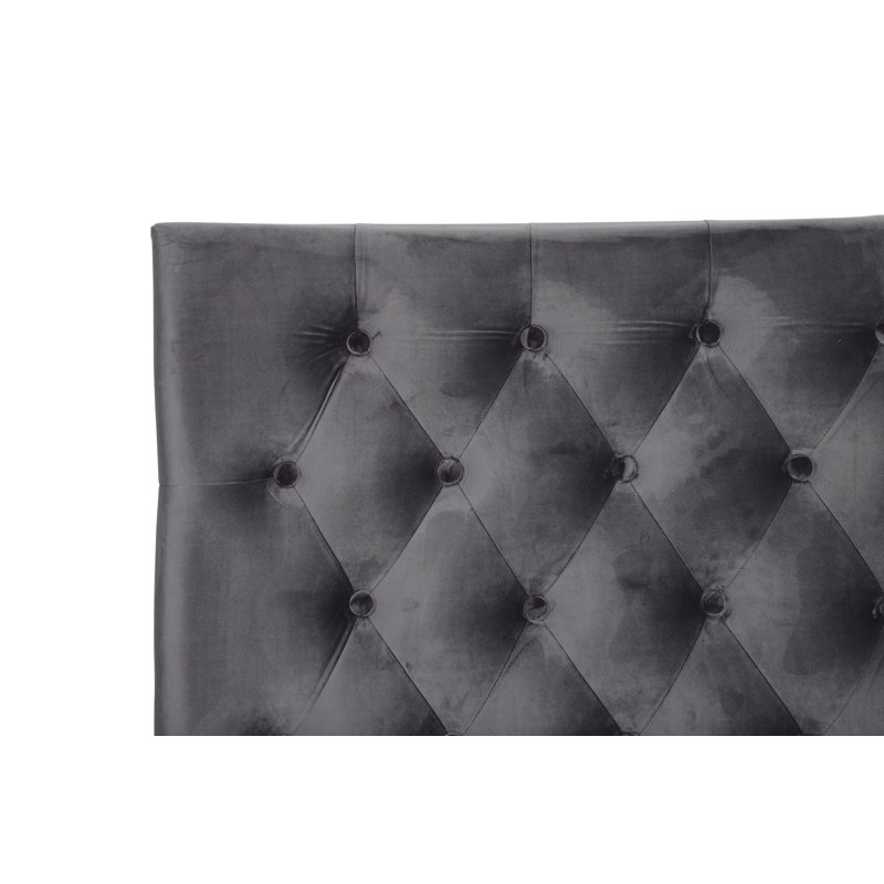 Bryoney Upholstered Headboard, Super King (6'), Dark Grey