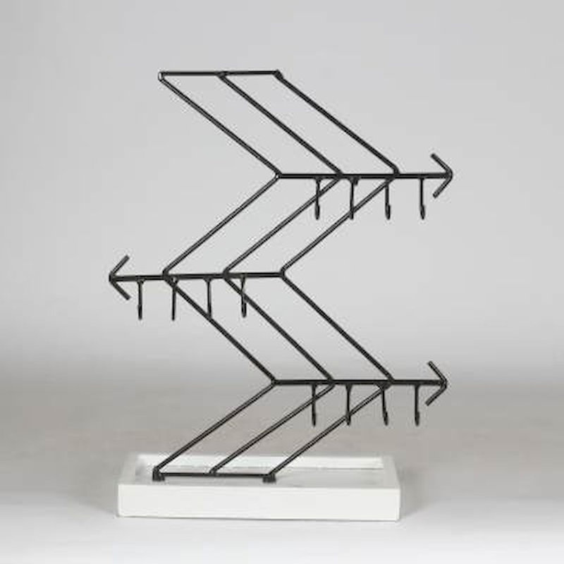 Metal Wall Organizer with Key Hooks