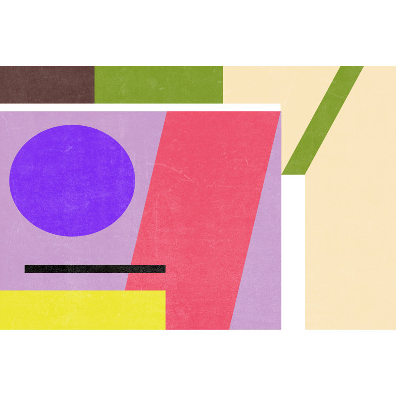 Composition de couleur I, H 8 po x l 12 po, Non, Toile tendue