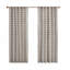 1 PCS 50x108" Plaid Rod Pocket and Back Tab Curtain Panel with Fleece Lining Brown