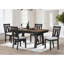 2Pc Transitional Dining Chairs, Upholstered Seat In Wheat Charcoal, Wooden Construction With Square Legs Side Charcoal Supports,