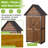 Shed Outdoor Storage Upgraded With Durable Front Metal Frame Garden Shed Tool Storage Cabinet With Wooden Floor Adjustable Shelfs 2.5 X 1.4ft-1340978785