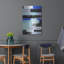«Black & Blue Bricks II» par Grace Popp, art mural en métal, 16 po x 24 po-101673789