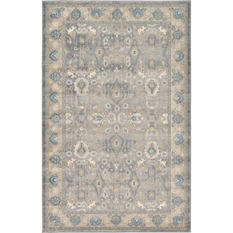 Tapis à motif oriental gris Linz, Rectangle 2 pi x 3 pi