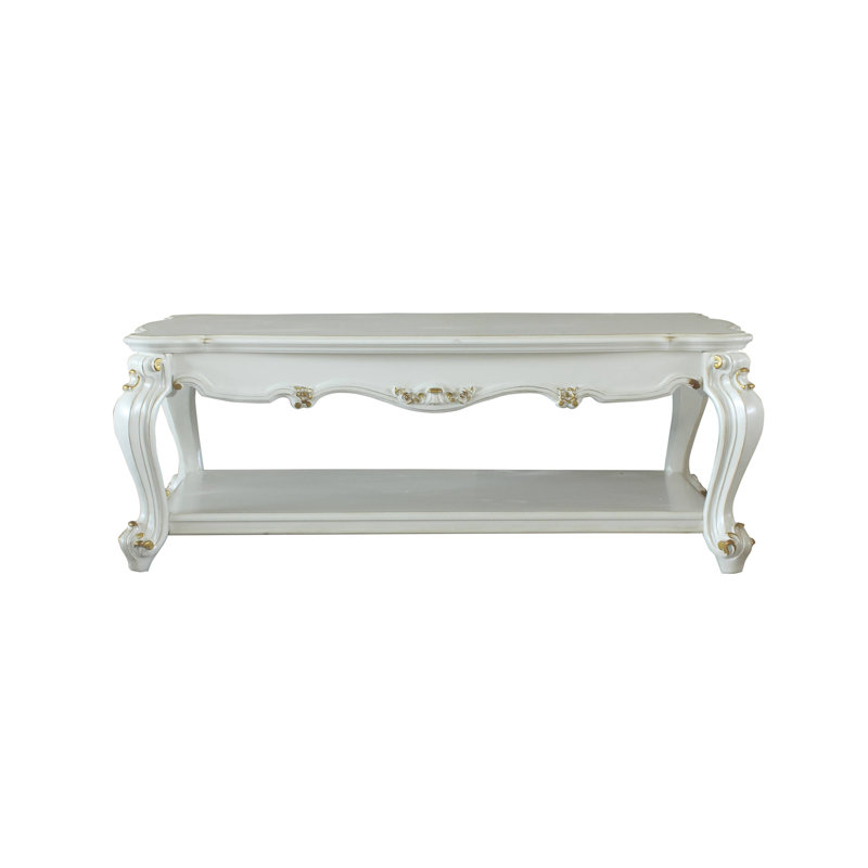 Table basse antique avec tablette inférieure