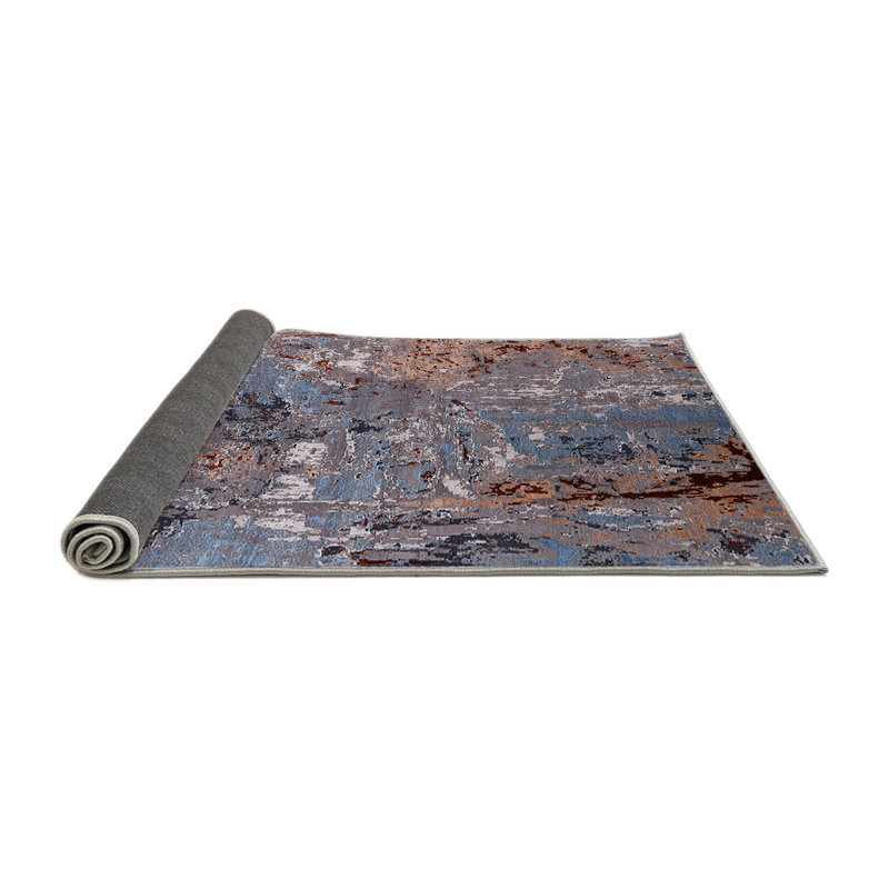 Tapis abstrait gris, Rond 5 pi
