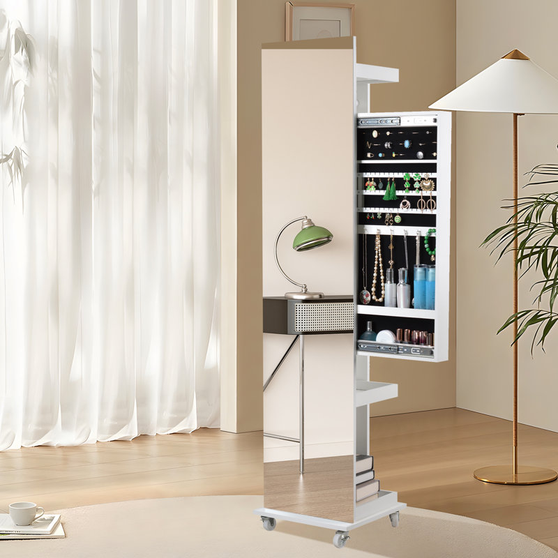 Armoire pour bijoux sur pied 15,74 po de large Lietman