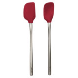 Tovolo Flex-Core Stainless Steel Handled Mini Spatula & Spoonula Set, Kitchen Utensil Set Of 2, Heat-Resistant & BPA-Free Silicone Turner Heads, Safe For Cast Iron & Cookware Dishwasher-Safe