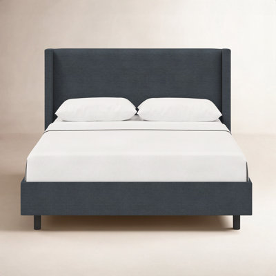Hanson Upholstered Wingback Platform Bed